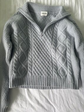 Sunday Best grey/blue cable knit sweater